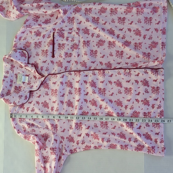 Lati Fashions Floral Piping Two Piece Pajama Set XXL Pink - Picture 13 of 16